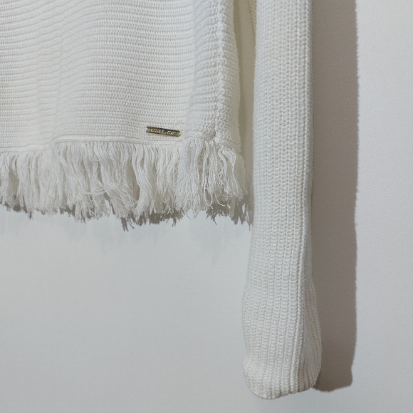 Michael Kors White Knit Turtle Neck Sweater - Picture 4 of 8